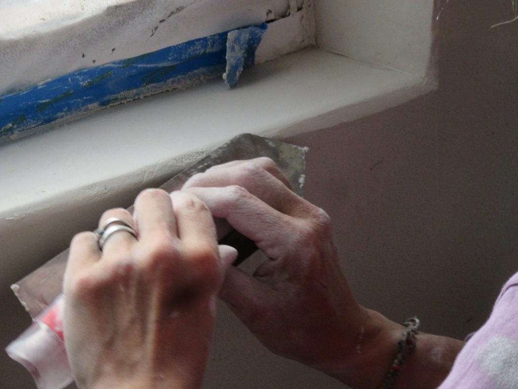 Enduit fin à la chaux et poudre de marbre